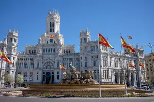 Civic Prints: The Fountain of Cybeles and the ornate Cybele Palace