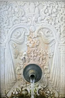 Fountain in Koutloumous s iou monas tery on Mount Athos , UNEs CO World Heritage s ite