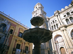 Costa Del Sol Prints: Fountain, Malaga