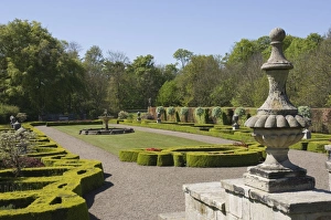 Northumbria Prints: The Fountain Parterre, Delaval Hall, Seaton Delaval, Northumbria, England
