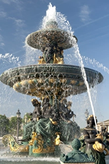 Fountain at Place de la Concorde, Paris, France, Europe