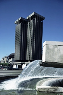 Office Block Prints: Fountain in the Plaza de Colon