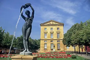 Elegance Prints: Fountain, sculpture, named La Source
