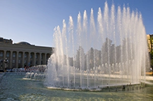 Baku Prints: Fountain at the seafront of Baku, Azerbaijan, Central Asia, Asia