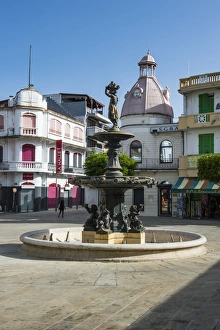 Fountain on the spice market, Pointe-a-Pitre, Guadeloupe, French Overseas Department