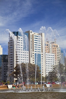Brasilia Prints: Fountain Square and buildings of Sector Sul