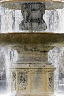 Vatican Prints: Fountain at St. Peters Square, Vatican, Rome, Lazio, Italy, Europe