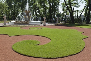 St Petersburg Prints: A fountain in the Summer Garden, St. Petersburg, Russia, Europe