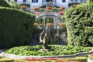 Fountain, Villa Carlotta, Tremezzo, Lombardy, Italy, Europe