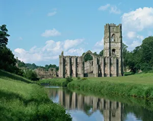 Abbey Prints: Fountains Abbey, UNESCO World Heritage Site, Yorkshire, England, United Kingdom, Europe
