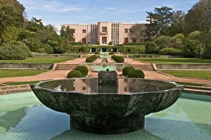 Formal Gardens Prints: Fountains and basins in the gardens of Serralves Foundation Museum of Modern Art