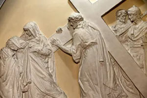 Stations Of The Cross Prints: Fourth Station of the Cross, Jesus meets his mother. St