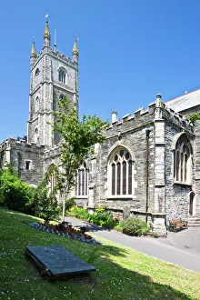 Antiquities Prints: Fowey Parish Church in Fowey, Cornwall, England, United Kingdom, Europe