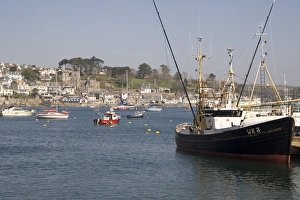 Fishing Boats Prints: Fowey from Polruan, Cornwall, England, United Kingdom, Europe