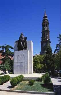 Artist Prints: Francisco Goya Monument, Zaragoza, Aragon, Spain