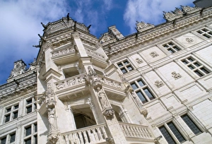 Blois Prints: Francois 1er (Francis 1st) stairway, Chateau of Blois, Pays de Loire, Loire Valley