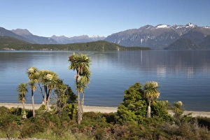 Southland Prints: Frasers Beach and Lake Manapouri, Manapouri, Southland, South Island, New Zealand, Pacific