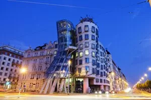 Images Dated 15th August 2011: Fred and Ginger Dance School, Dancing House, designed by Frank O Geary, Prague, Czech Republic