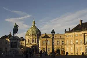 Cupola Prints: Frederik V statue and Frederikskirken (Marmorkirken) (Marble Church), Amalienborg