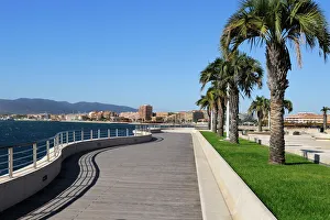 Gardens Prints: Frejus viewed from Bonaparte Gardens, St. Raphael, Var, Provence, Cote d Azur