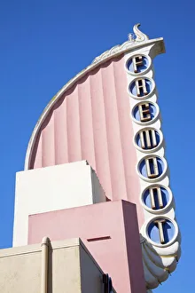 Theatre Prints: Fremont Art Deco Movie Theater, Monterey Street, San Luis Obispo, California