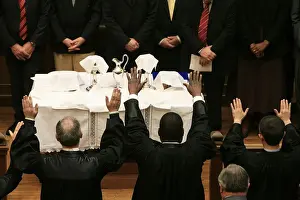 Ceremonies Prints: French Protestant federation board appointment ceremony, Paris, France, Europe