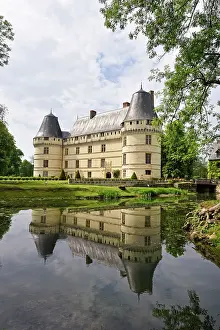 Chateau Prints: French Renaissance Chateau de l'Islette by the Indre River at Azay-le-Rideau