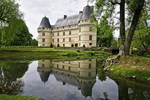 Chateau Prints: French Renaissance Chateau de l'Islette by the Indre River at Azay-le-Rideau