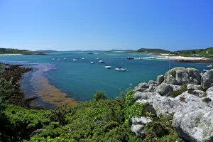 Isles Of Scilly Collection: Frenchmans Point, looking to Bryher, Island of Tresco, Isles of Scilly