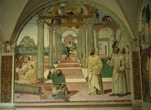 Monte Oliveto Maggiore Prints: Fresco by Antonio Bazzi of Il Sodoma