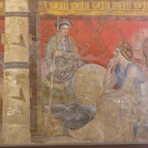 Frescoes Prints: Fresco, from Boscoreale Villa, Pompeii, displayed at National Archaeological Museum
