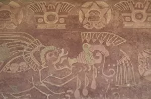 Images Dated 21st January 2010: Fresco in a chamber off the Jaguar Palace patio, Archaeological Zone of Teotihuacan