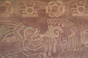 Fresco in a chamber off the Jaguar Palace patio, Archaeological Zone of Teotihuacan Fresco in a chamber off the Jaguar Palace patio, Archaeological Zone of Teotihuacan