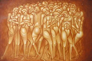 Images Dated 8th August 2007: Detail of fresco of the damned in Capharnaum (Capernaum) Greek Orthodox church