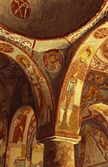 Greek Orthodoxy Prints: Detail from a Fresco in Elmali Church, Goreme, Cappadocia, Turkey