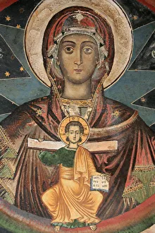 Images Dated 14th April 2006: Fresco in Koutloumoussiou Monastery on Mount Athos, UNESCO World Heritage Site, Greece