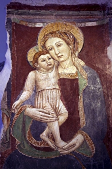 Images Dated 29th April 2010: Fresco of Madonna and the child Jesus, Amalfi Cathedral, Amalfi, Costiera Amalfitana
