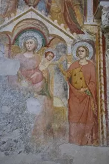 Images Dated 29th April 2010: Fresco of Madonna and the child Jesus, Amalfi Cathedral, Amalfi, Costiera Amalfitana
