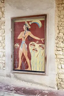 Traditionally Greek Prints: Fresco in Palace of Knossos, Iraklion (Heraklion) (Iraklio)