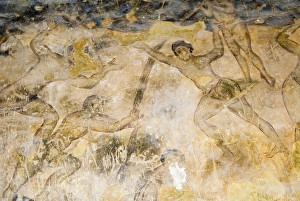 Images Dated 13th October 2007: Fresco, Qasr Amra (Quseir Amra), Ummayad Hunting Pavilion, UNESCO World Heritage Site