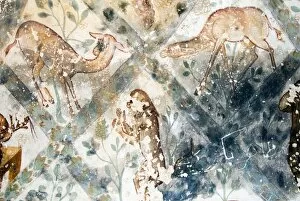 Images Dated 13th October 2007: Fresco, Qasr Amra (Quseir Amra), Ummayad Hunting Pavilion, UNESCO World Heritage Site