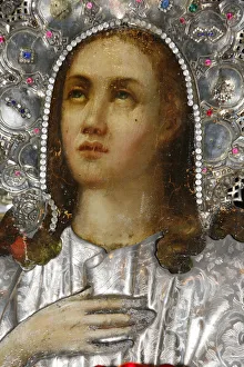 John Prints: Fresco of St. John in the Calvary Chapel, Church of the Holy Sepulchre, Jerusalem, Israel