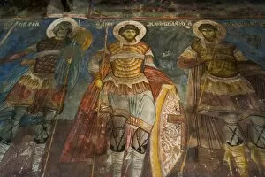 Frescoes, Antique Orthodox churches of Voskopoja, Albania, Europe