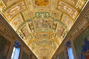 Vatican Prints: Frescoes on the ceiling of the Gallery of the Maps