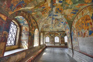 Multi Colored Prints: Frescoes, Church of St. John the Baptist, UNESCO World Heritage Site, Yaroslavl, Yaroslavl