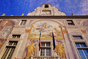 Frescoe Prints: Frescoes on facade of Palazzo San Giorgio
