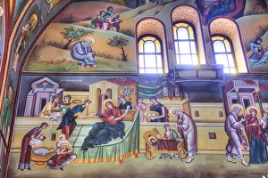 Detailed Prints: Frescoes, Holy Church of St. Nicoloas, Koukaki, Athens, Greece, Europe