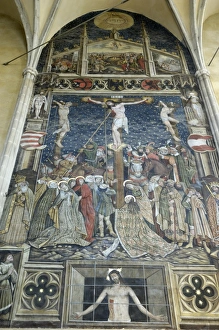 Frescoe Prints: Frescoes inside the Evangelical Cathedral, Sibiu, Transylvania, Romania, Europe