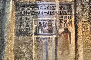 Detailed Prints: Frescoes, Tomb of Mekhu and Sabni, Tombs of the Nobles, Aswan, Egypt, North Africa