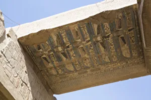 Creativity Prints: Frescoes of Vultures, Temple of Sobek and Haroeris, Kom Ombo, Egypt, North Africa, Africa